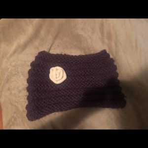 Knitted purple scarf